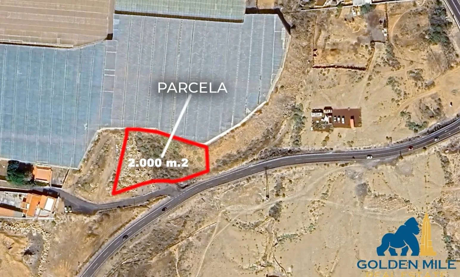 Parcela rústica de 2.000 m² en ubicación estratégica entre Los Abrigos y El Médano